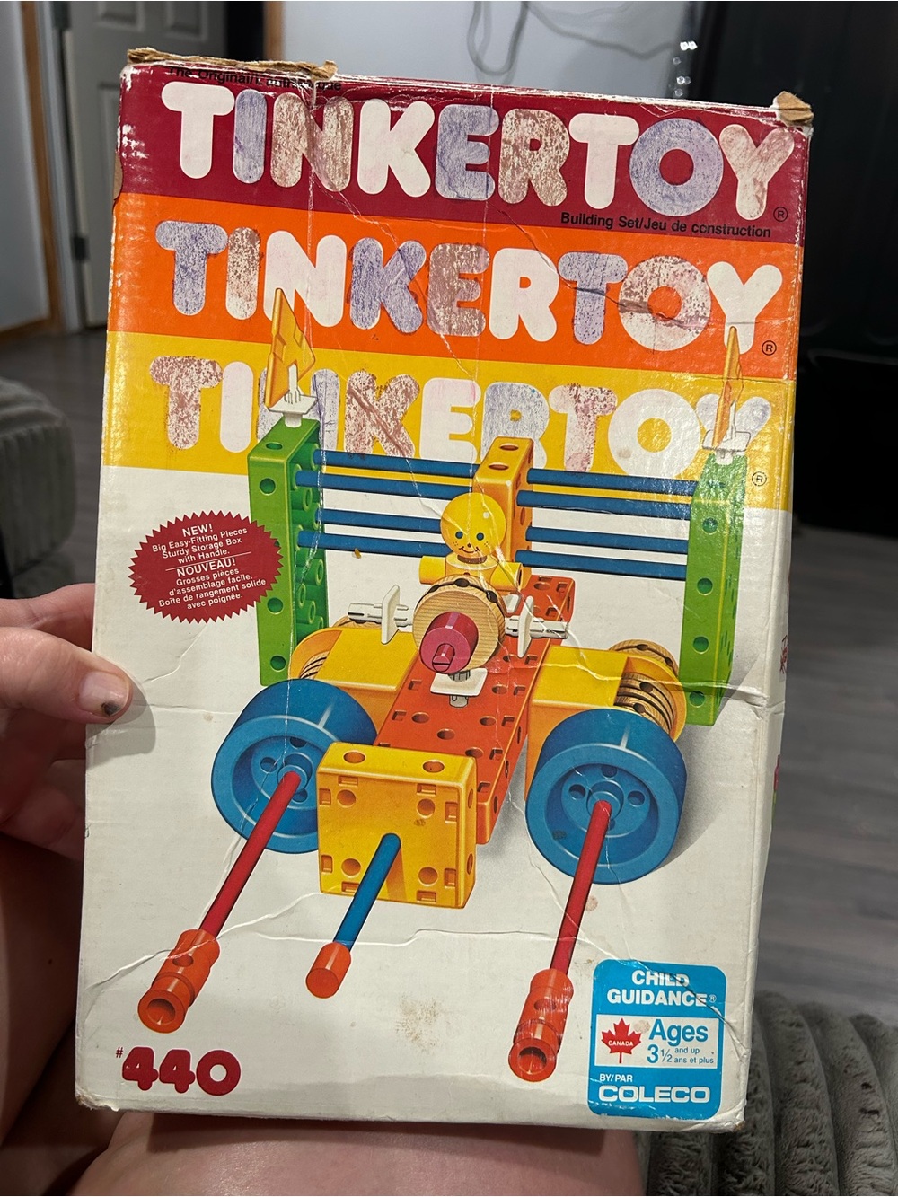 Kids Building Set - 1983 Tinker Toys in box